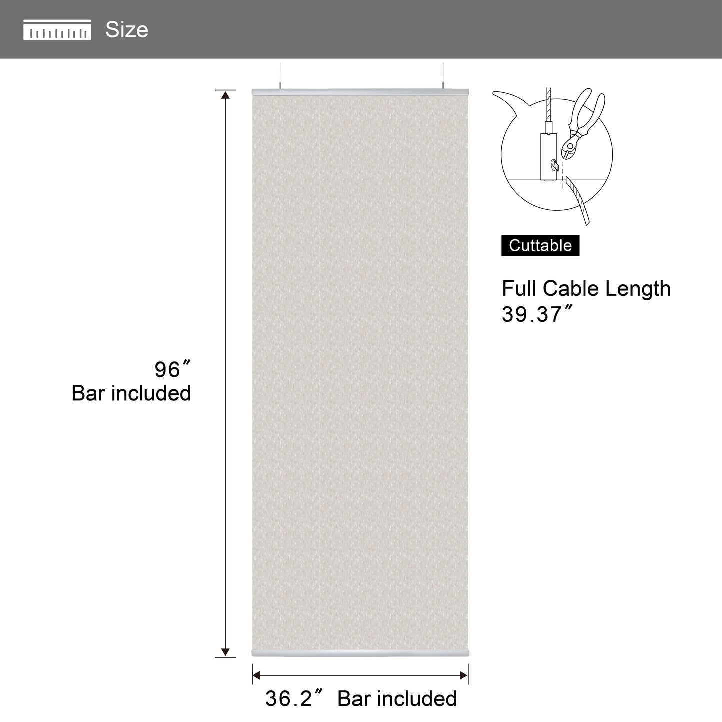 Hanging Room Divider, Designer Knit, 36" x 96" Pack of 2, Rococo