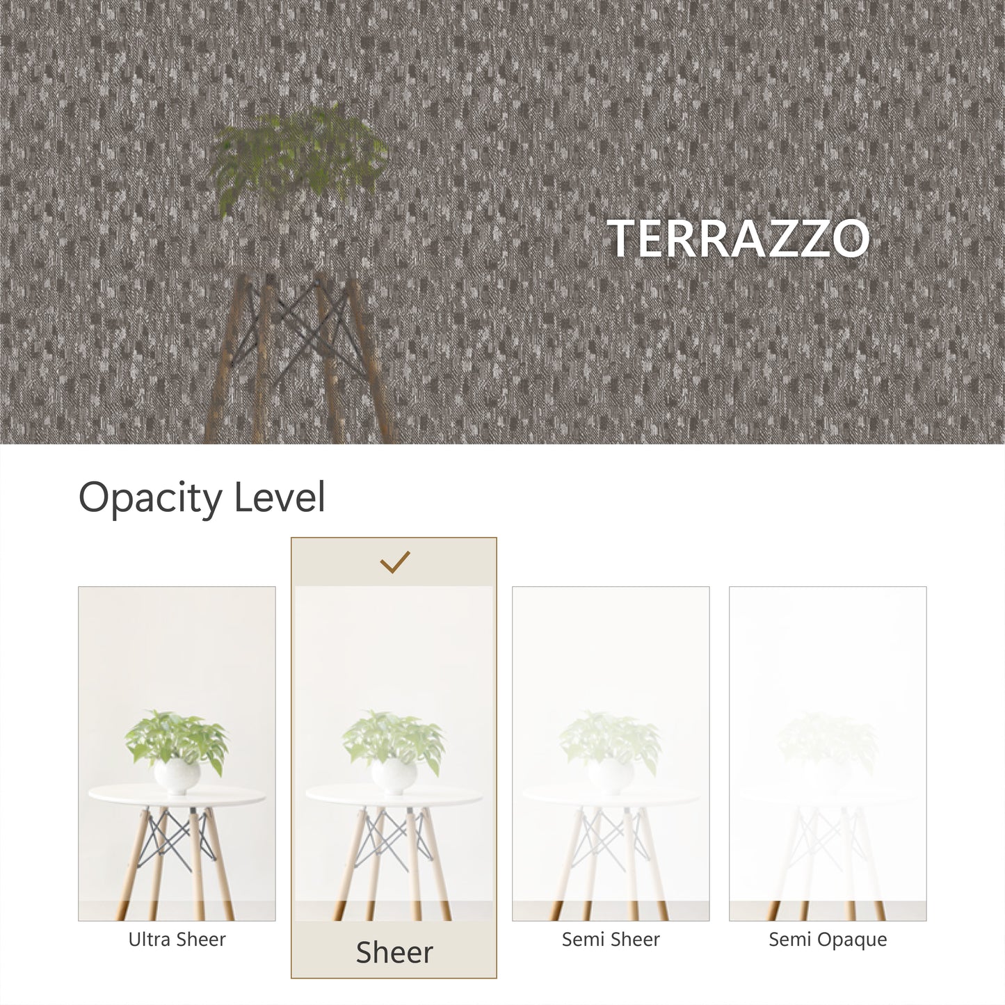 Hanging Room Divider, Designer Knit, 36" x 96" Pack of 2, Terrazzo