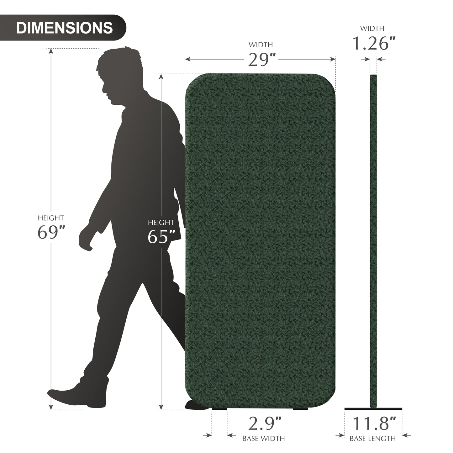 Standing Room Divider 29"x65", Pine