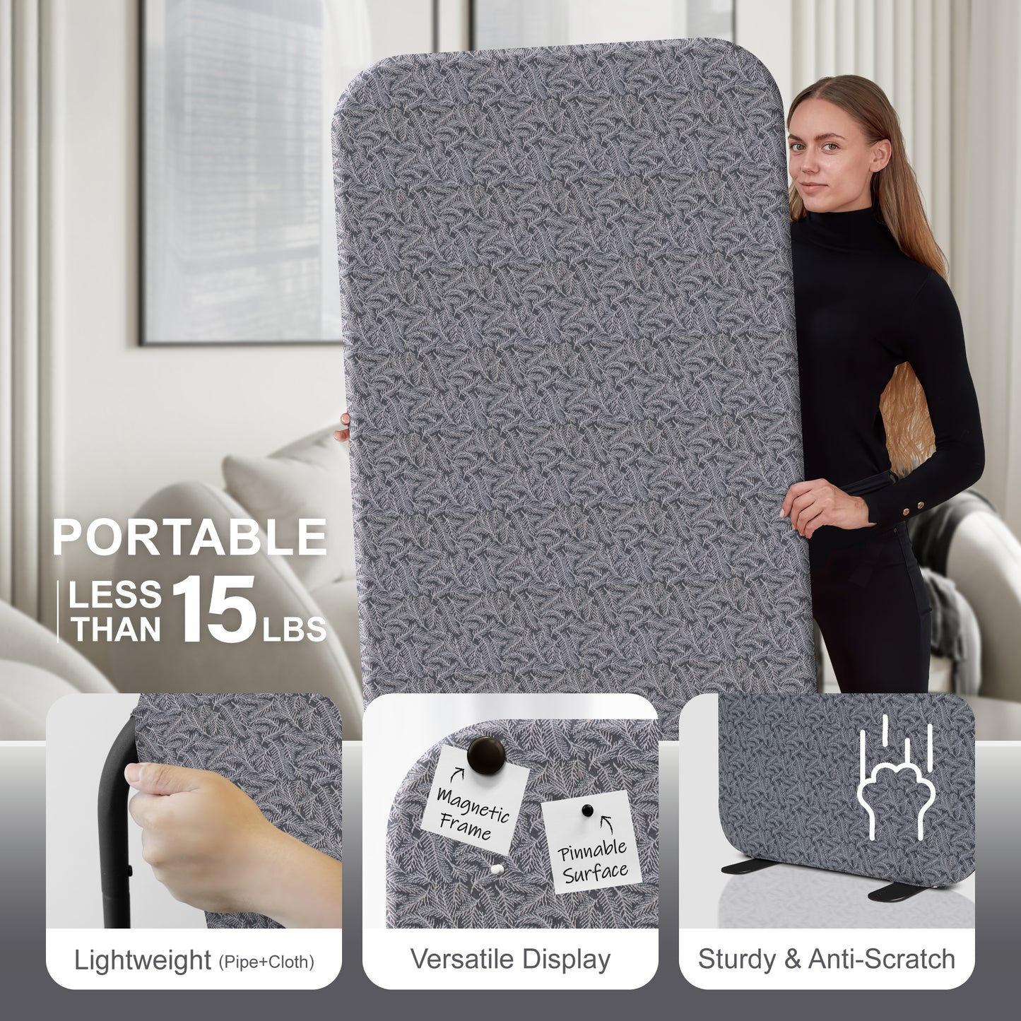 Standing Room Divider 29"x65", Frost