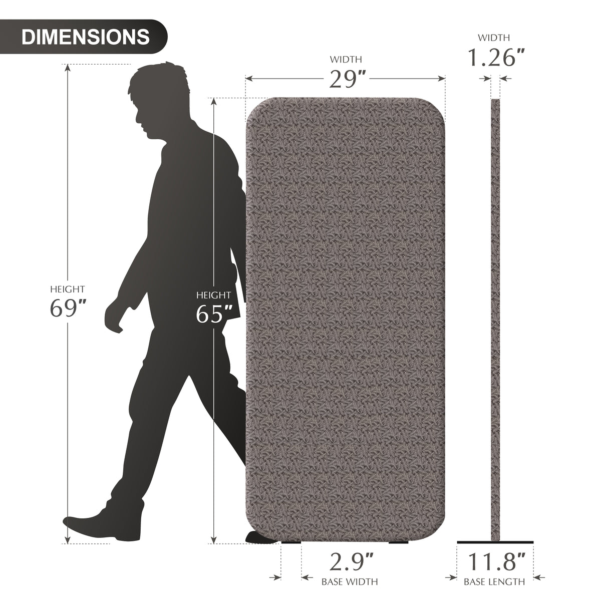 Premium Standing Room Divider, 29"x65", Nocturne