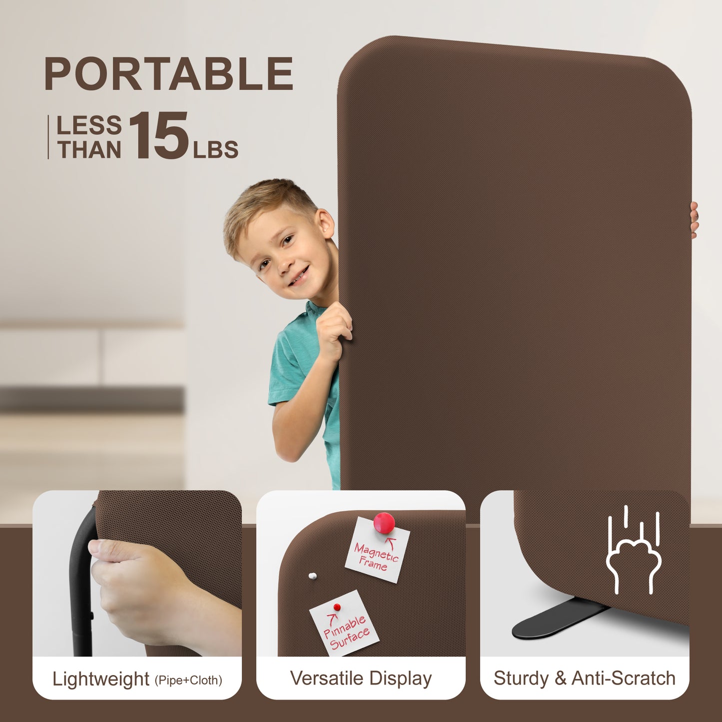 Standing Room Divider 29"x65", Caramel