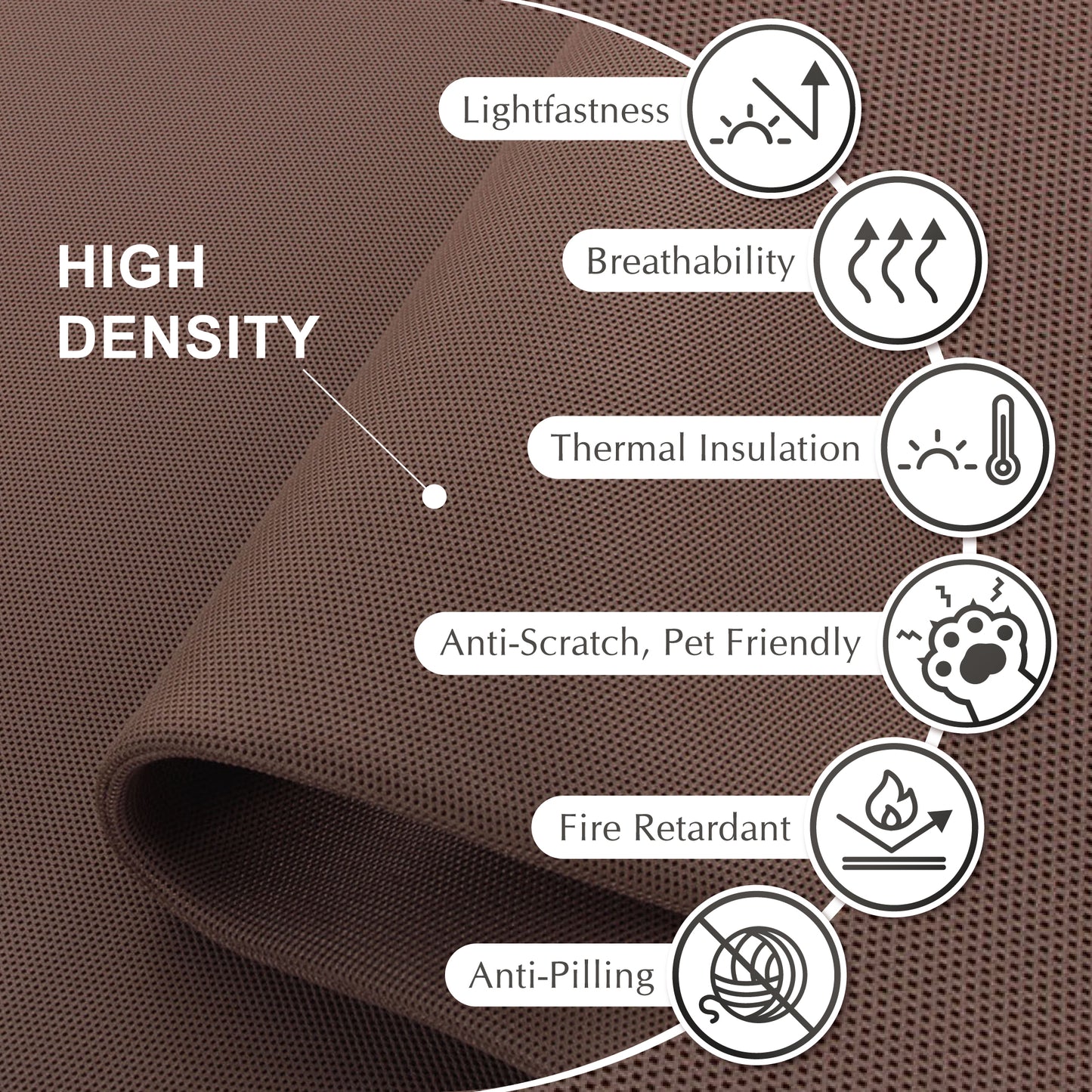 Freestanding Desk Divider 48"x18", Caramel