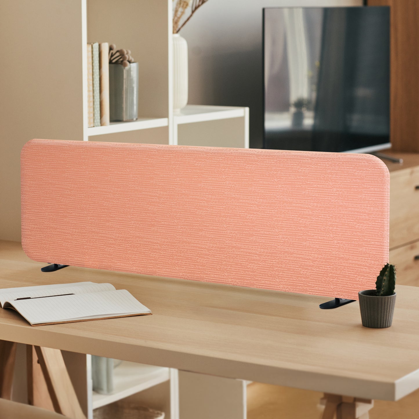 Freestanding Desk Divider 48"x18", Sakura