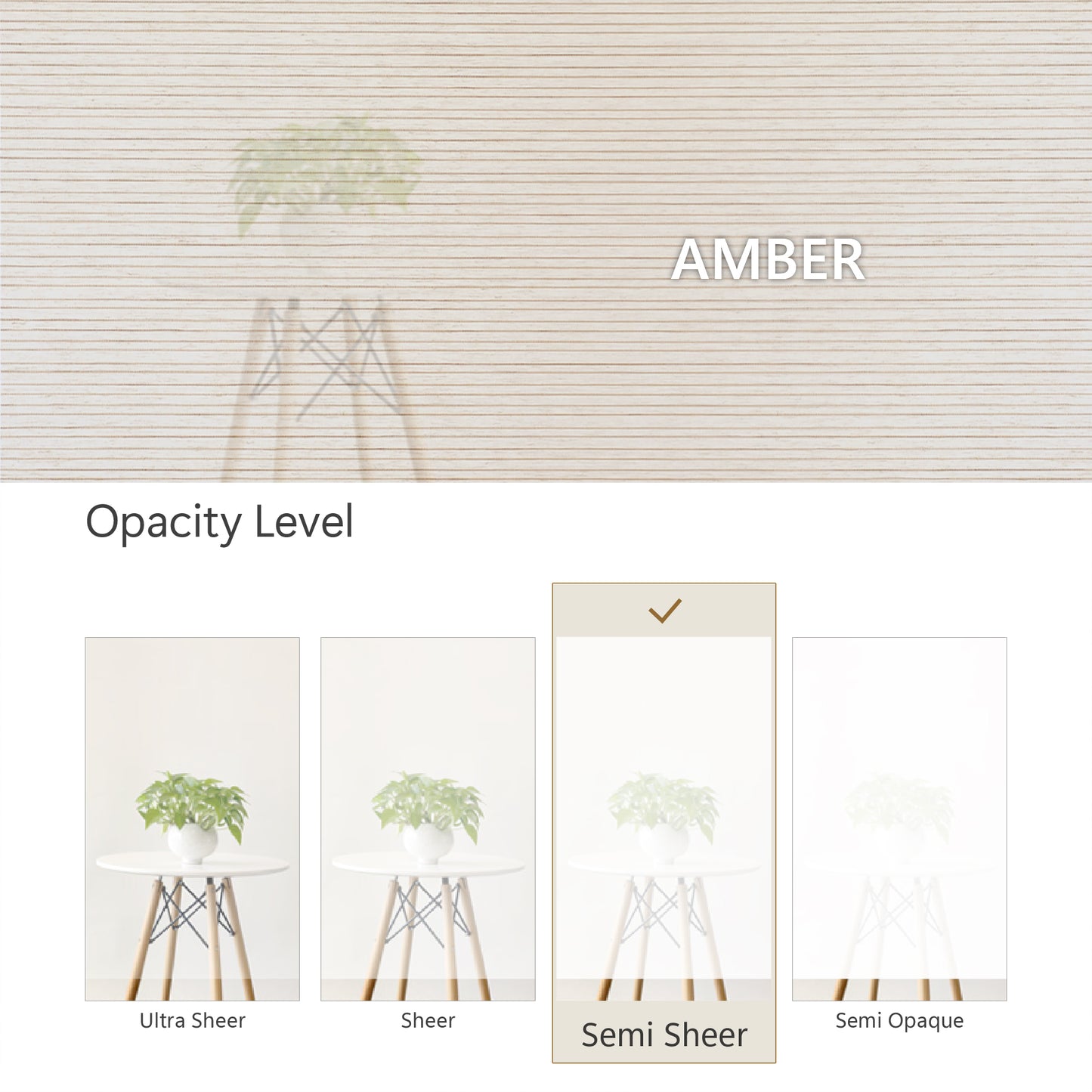 Hanging Room Divider, Natural Woven, 36" x 96" Pack of 2, Amber