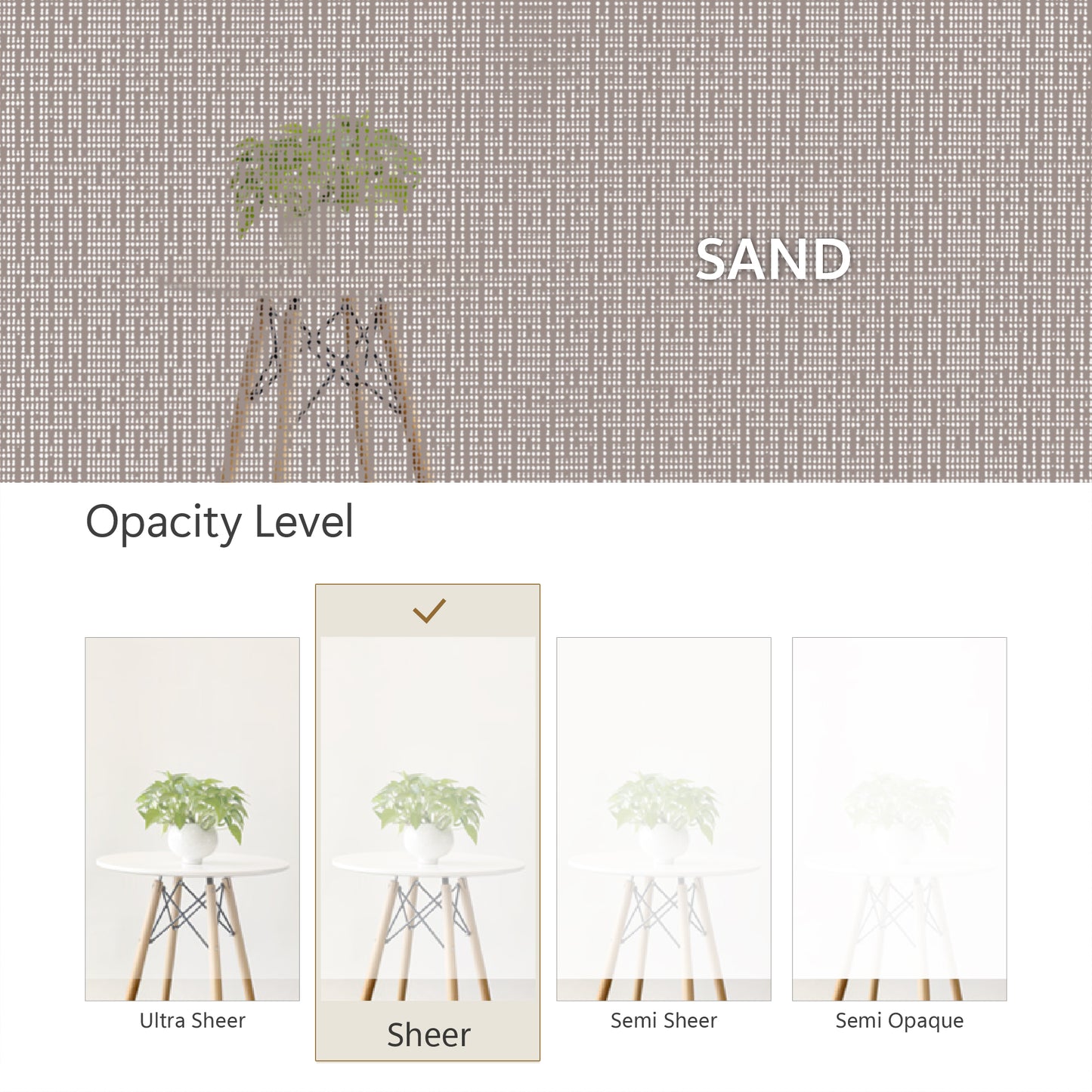 Hanging Room Divider, Modern Knit, 36" x 96" Pack of 2, Sand
