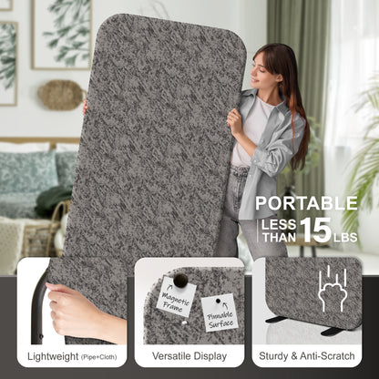 Premium Standing Room Divider, 29"x65", Smokestone