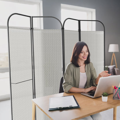 4-Panel Folding Room Divider, Adjutable Layout, 68"x71", Swing