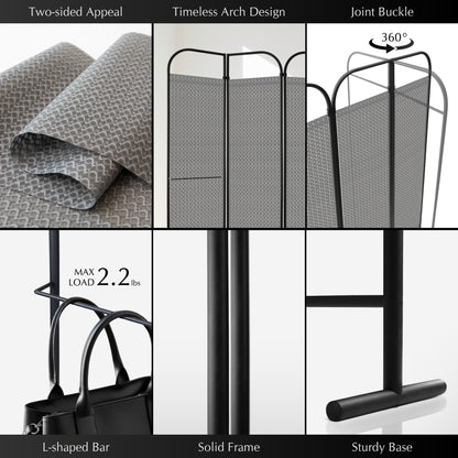 4-Panel Folding Room Divider, Adjustable Layout, 68"x71", Jazz