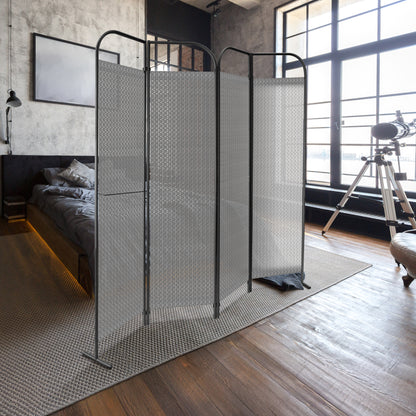 4-Panel Folding Room Divider, Adjustable Layout, 68"x71", Jazz