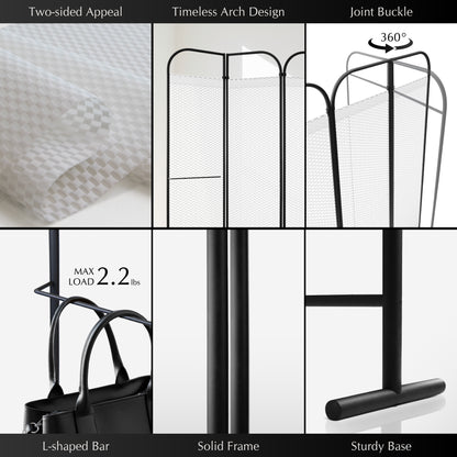 4-Panel Folding Room Divider, Adjustable Layout, 68"x71", Queen