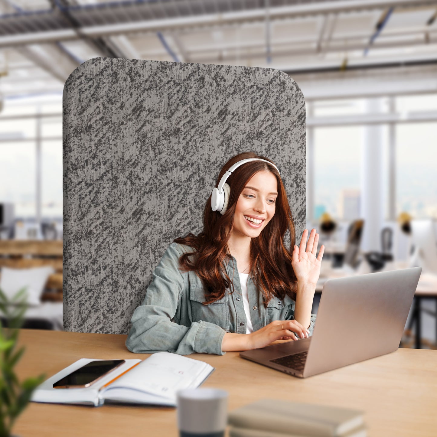 Premium Standing Room Divider, 29"x65", Smokestone