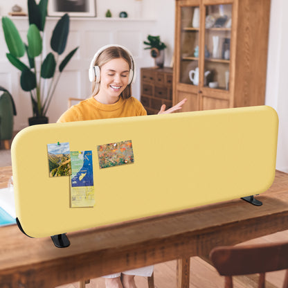 Freestanding Desk Divider, 48"x18", Butter