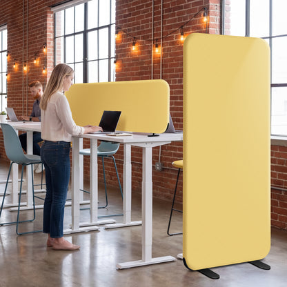 Freestanding Desk Divider, 48"x18", Butter