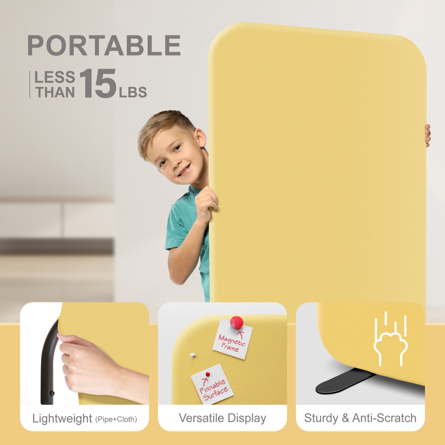 Standing Room Divider, 29"x65", Butter