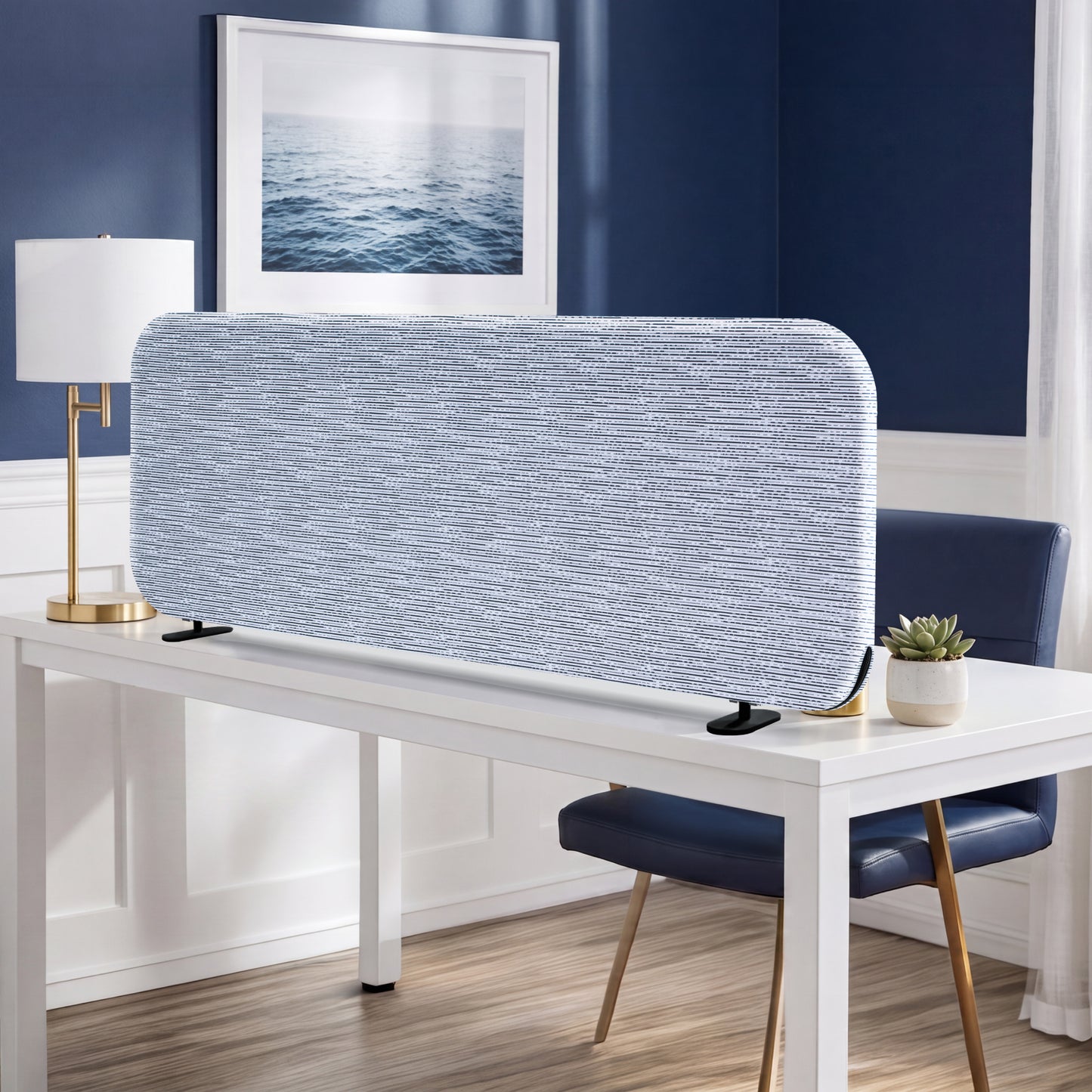 Freestanding Desk Divider, 48"x18", Birch