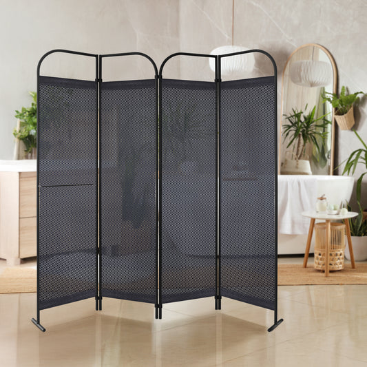 4 Panel Folding Room Divider 68"x71", Knight