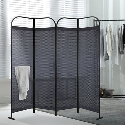 4 Panel Folding Room Divider 68"x71", Knight