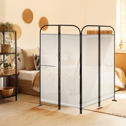 4 Panel Folding Room Divider 68"x71", Queen