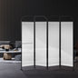 4-Panel Folding Room Divider, Adjustable Layout, 68"x71", Queen