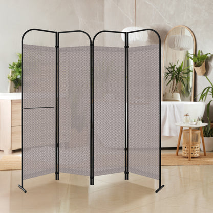 4 Panel Folding Room Divider 68"x71", Waltz