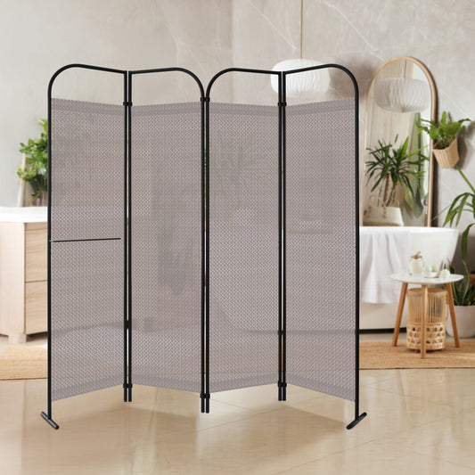 4 Panel Folding Room Divider 68"x71", Waltz