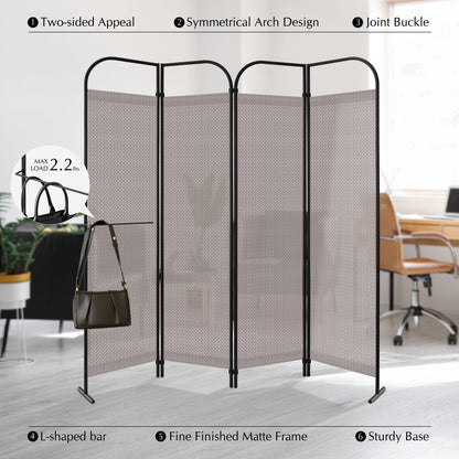 4 Panel Folding Room Divider 68"x71", Waltz