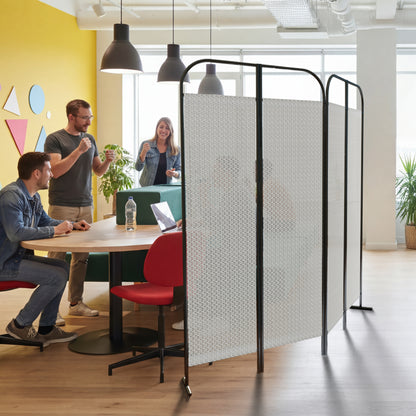 4-Panel Folding Room Divider, Adjutable Layout, 68"x71", Swing