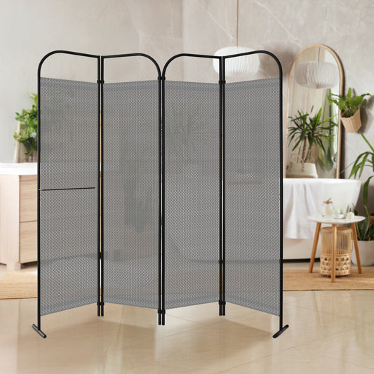 4 Panel Folding Room Divider 68"x71", Jazz