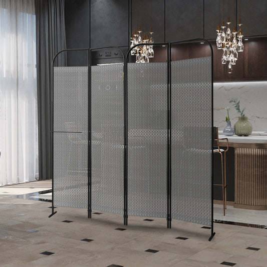 4-Panel Folding Room Divider, Adjustable Layout, 68"x71", Jazz