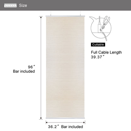Hanging Room Divider, Natural Woven, 36" x 96" Pack of 2, Amber