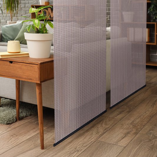 Hanging Room Divider 36" x 96" Pack of 2, Silver Dream