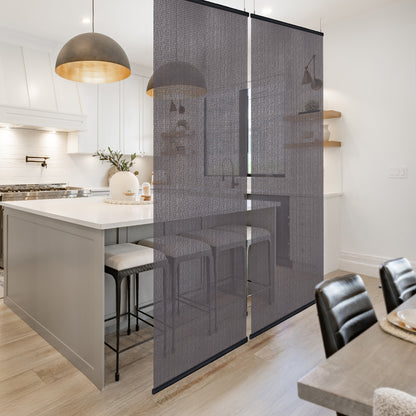 Hanging Room Divider, Modern Knit, 36" x 96" Pack of 2, Storm