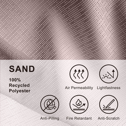 Hanging Room Divider, Modern Knit, 36" x 96" Pack of 2, Sand