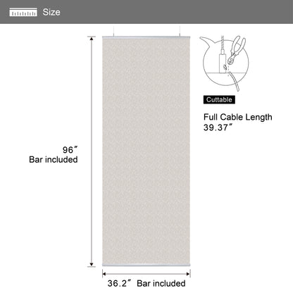 Hanging Room Divider, Designer Knit, 36" x 96" Pack of 2, Rococo