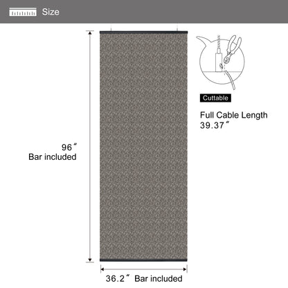 Hanging Room Divider, Designer Knit, 36" x 96" Pack of 2, Terrazzo