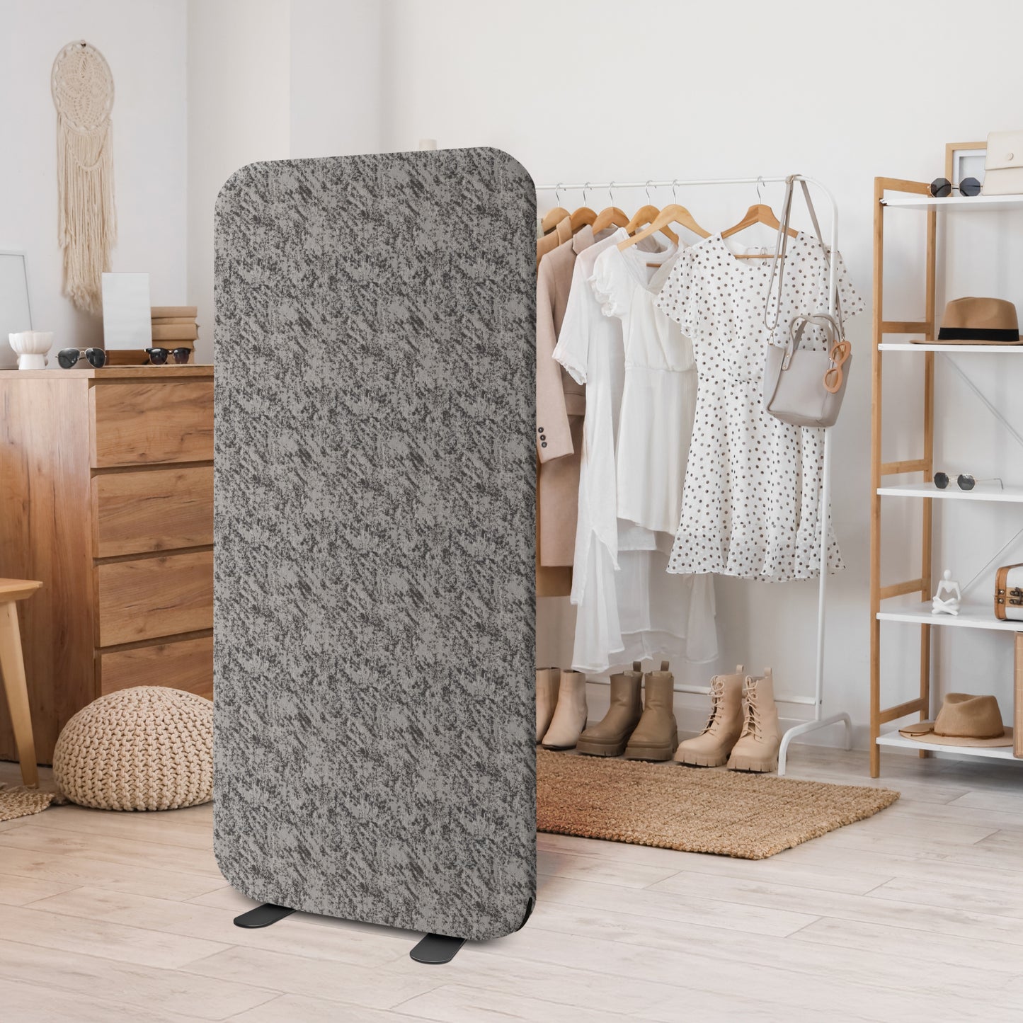 Premium Standing Room Divider, 29"x65", Smokestone