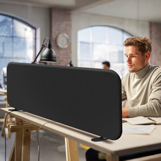 Freestanding Desk Divider 48"x18", Midnight
