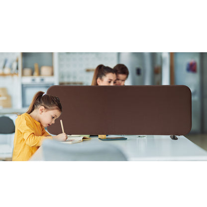 Freestanding Desk Divider 48"x18", Caramel