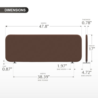 Freestanding Desk Divider 48"x18", Caramel