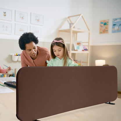 Freestanding Desk Divider 48"x18", Caramel