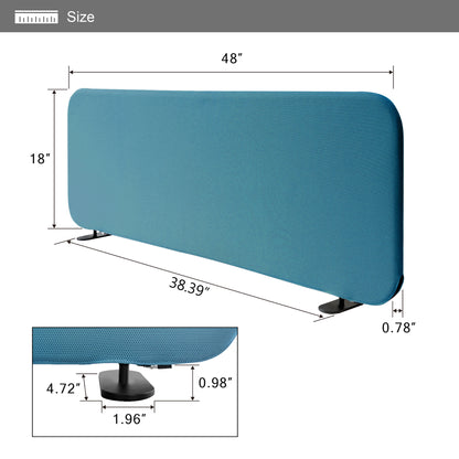 Freestanding Desk Divider 48"x18", Sapphire