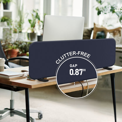 Freestanding Desk Divider, 48"x18", Cobalt