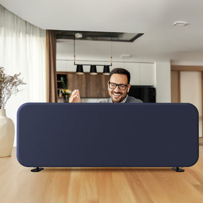 Freestanding Desk Divider, 48"x18", Cobalt