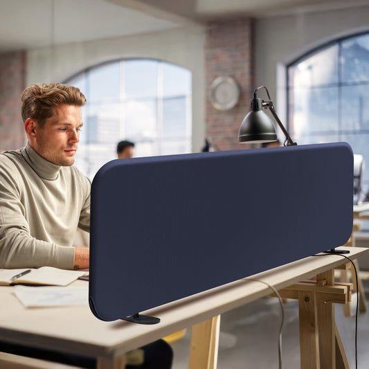 Freestanding Desk Divider 48"x18", Cobalt