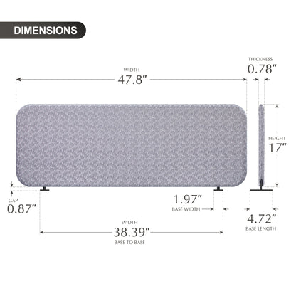 Freestanding Desk Divider 48"x18", Dandelion