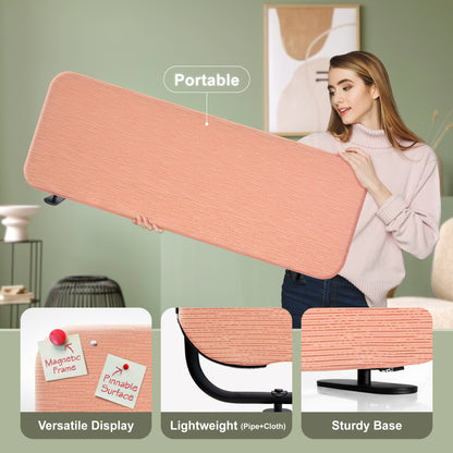 Freestanding Desk Divider 48"x18", Sakura