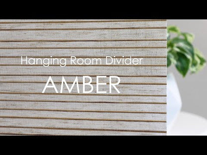 Hanging Room Divider, Natural Woven, 36" x 96" Pack of 2, Amber