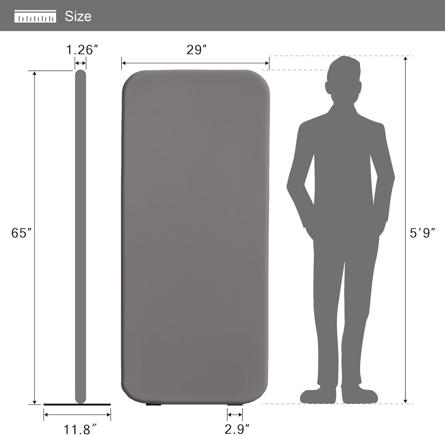 Standing Room Divider 29"x65", Steel